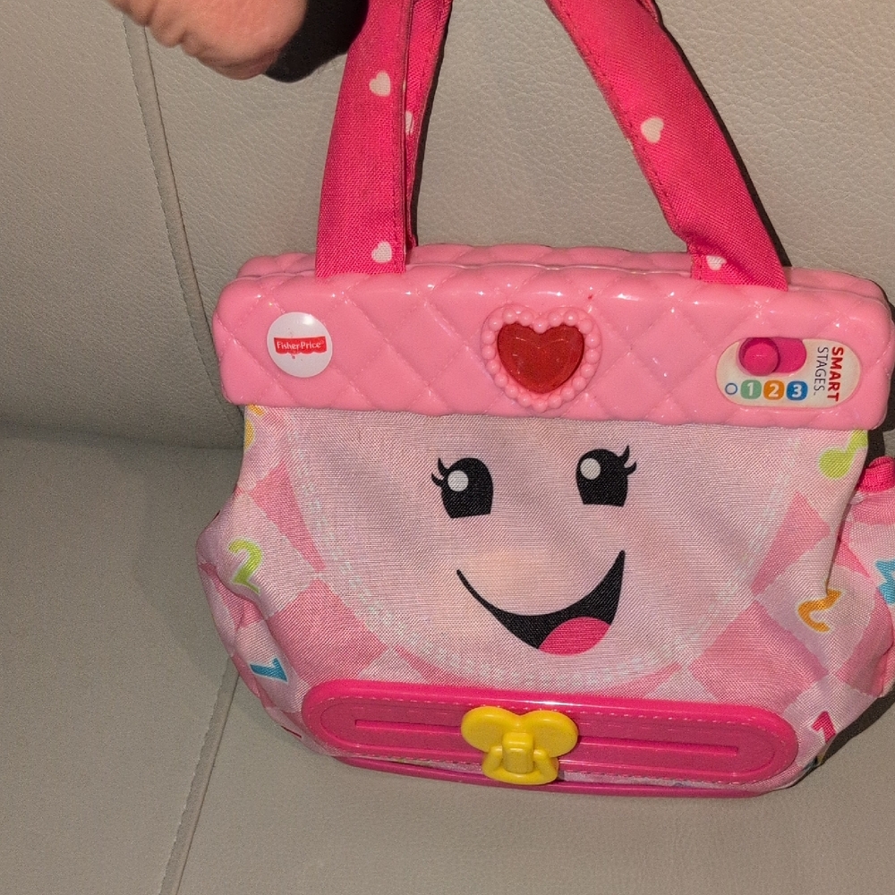 Fisher-Price Pink Smiling Face Interactive Kids Purse